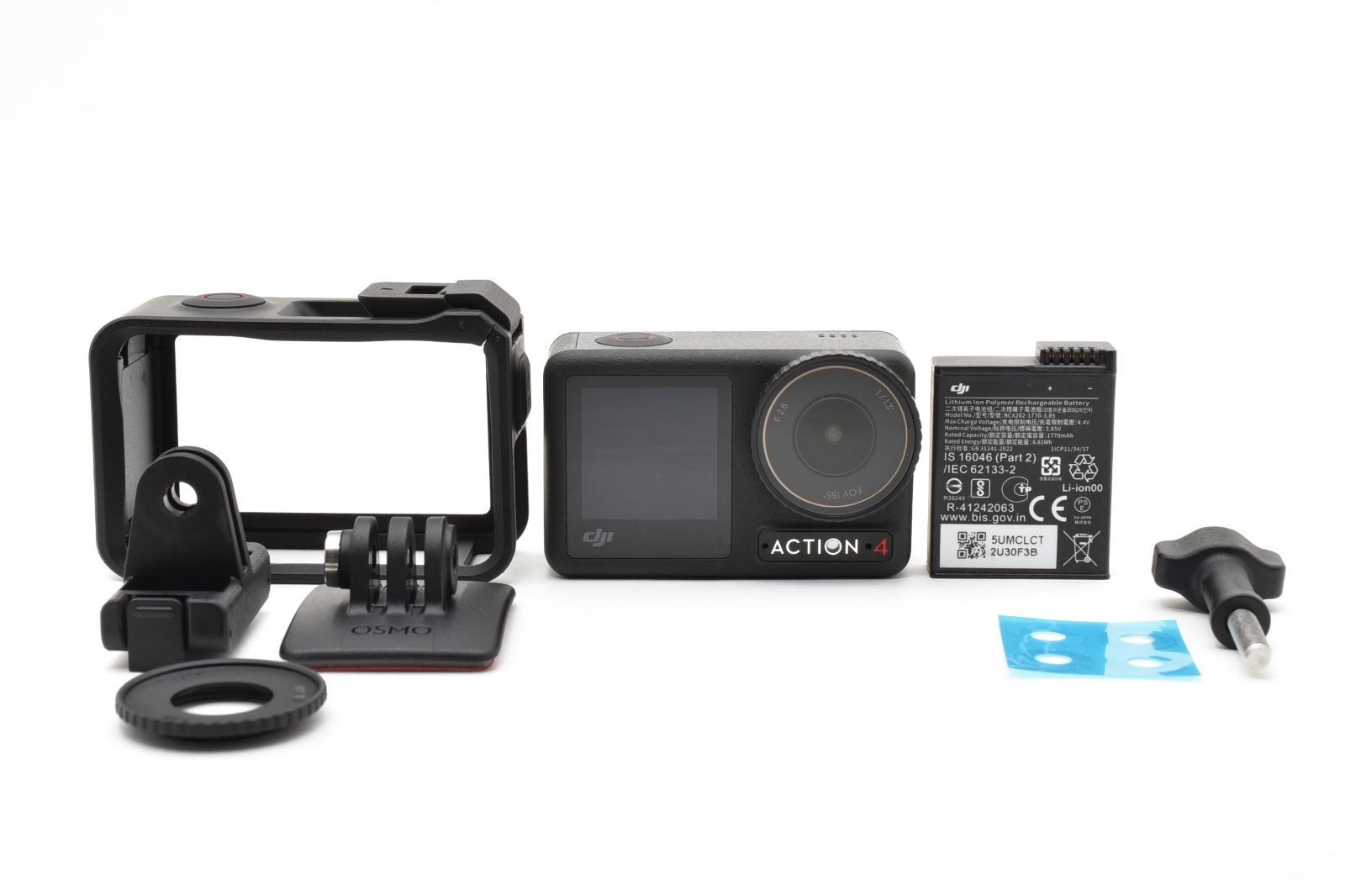 ★新品級★ ディージェイアイ DJI Osmo Action 4 スタンダードコンボ CA2039 《バッテリー付・付属品多数！》★完動品★ #A605096