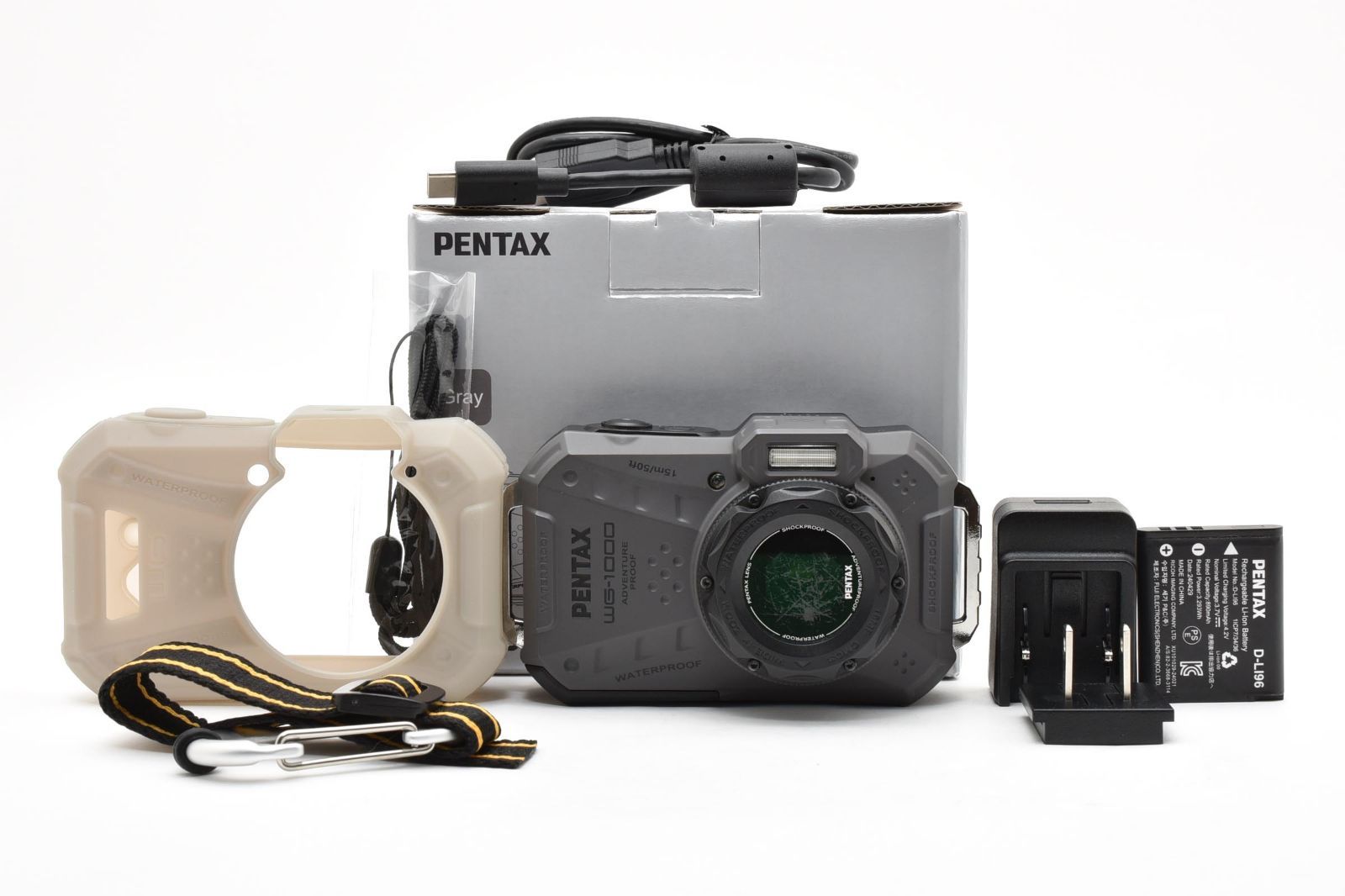 ★良品★ ペンタックス PENTAX WG-1000 グレー 《元箱付・付属品多数！》★完動品★ #A605132