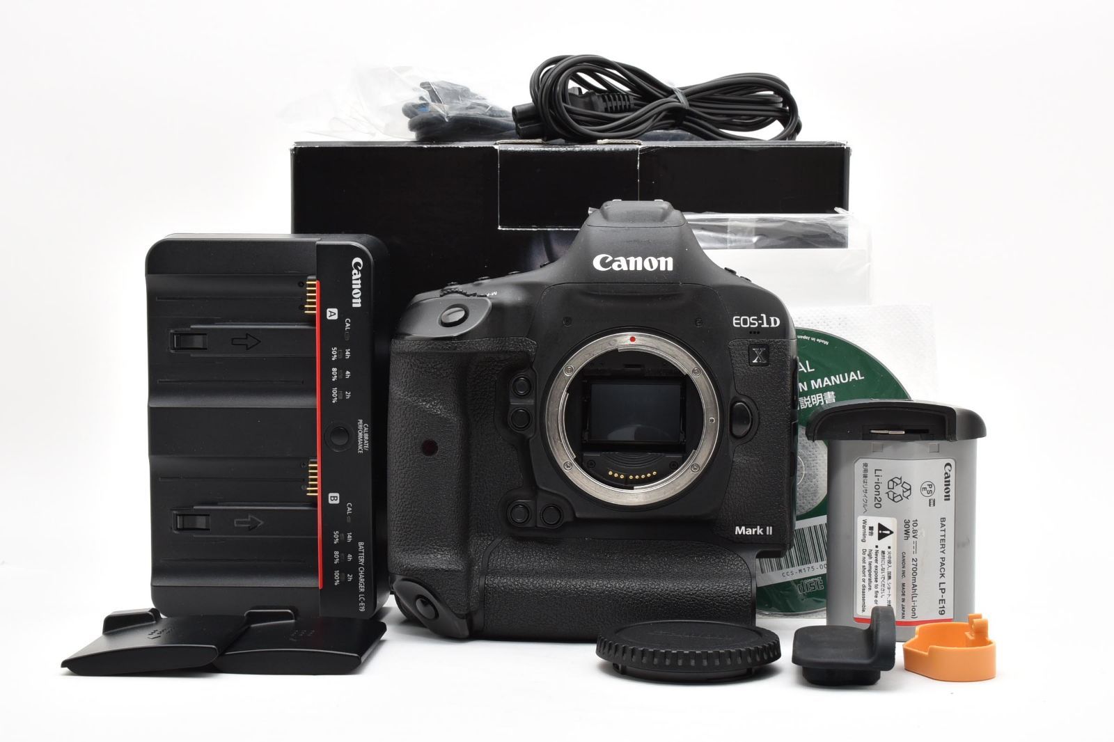 ★実用品★ キヤノン Canon EOS-1D X Mark II ボディ 《元箱付・付属品多数！》★完動品★ #A605174