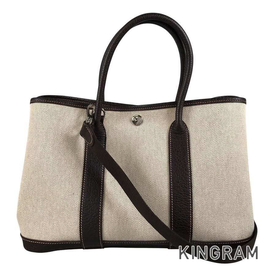 エルメス HERMES ガーデンパーティ TPM トワルアッシュ トートバッグ sh【中古】