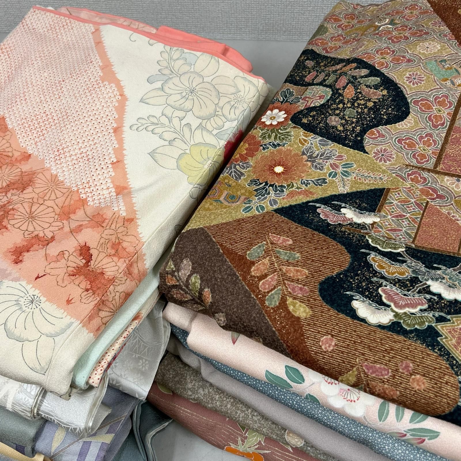 付け下げ 着物 正絹 12着 まとめ売り リメイク材料 Y-784