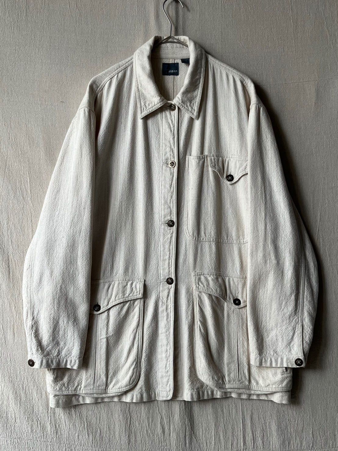 90s Oxbow コットンピケ カバーオール ワークジャケット インド製 90s Liz wear カバーオール / S コットン アイボリー ワーク