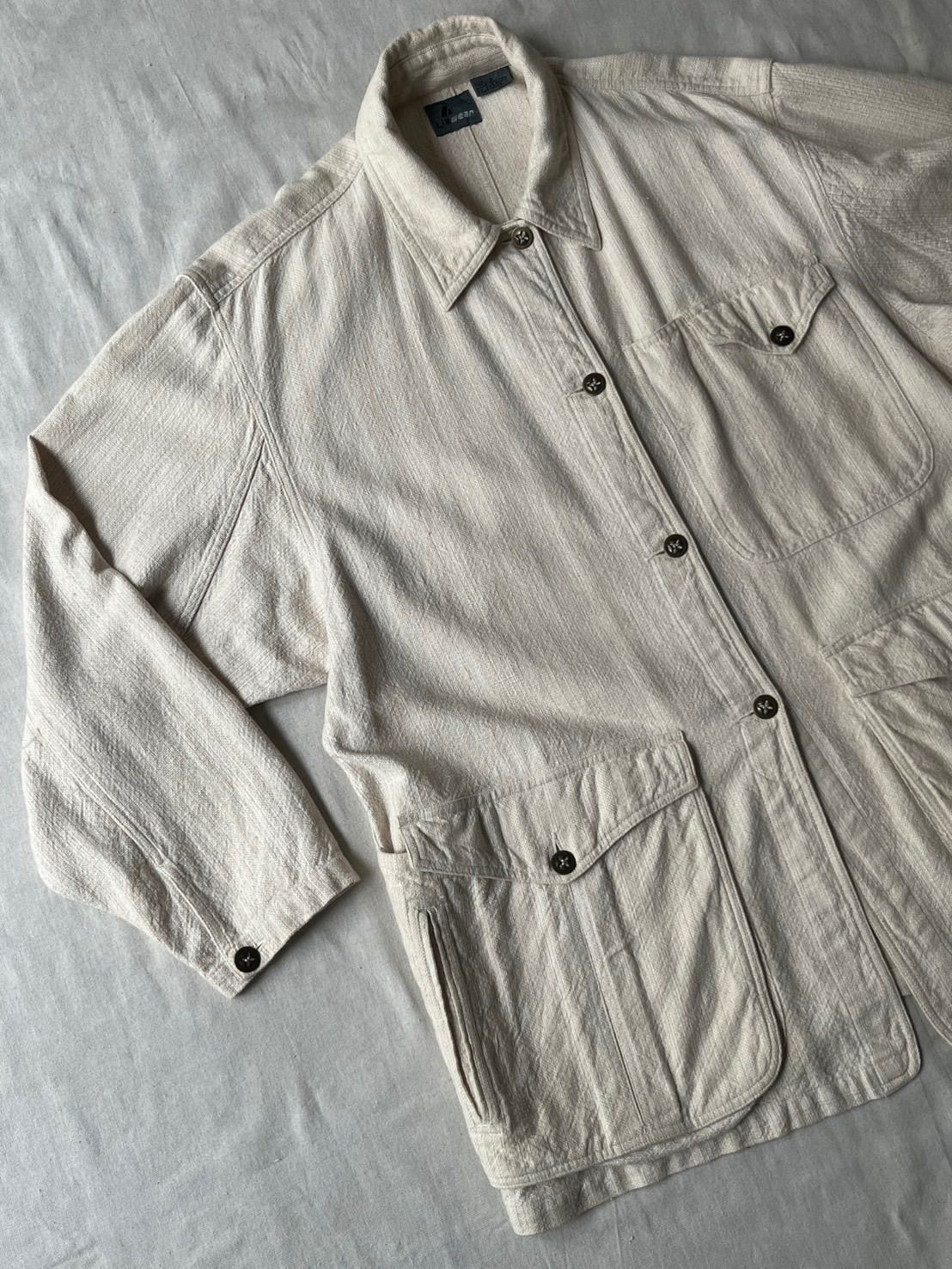 インド製 90s Liz wear カバーオール / S コットン アイボリー ワーク