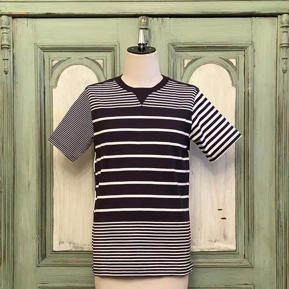 SOLOIST ストライプ ボーダーT crew neck s/s tee border