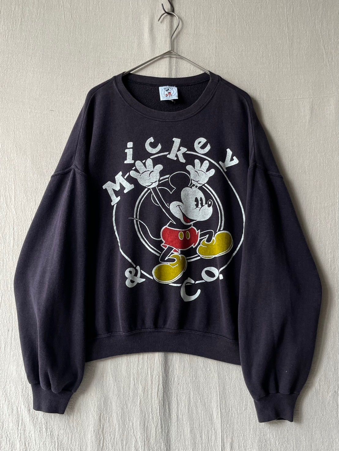 USA製 90s Mickey & Co. byJ.G.HOOK スウェット / L ブラック Disney