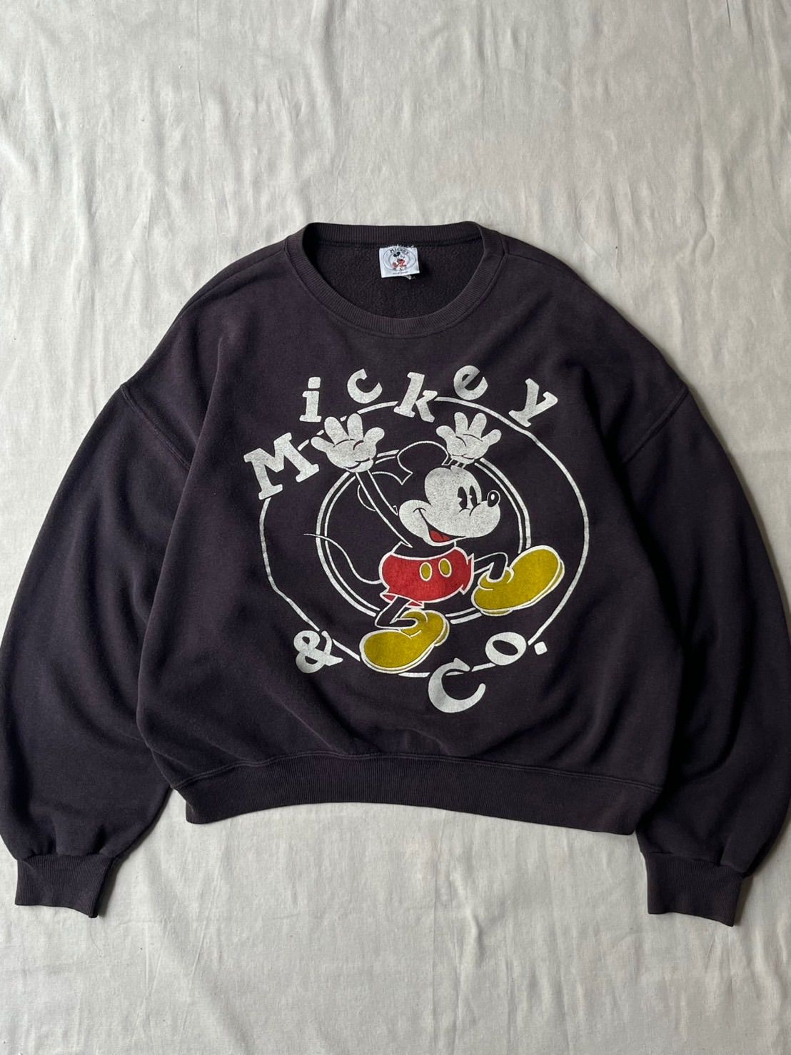 USA製 90s Mickey u0026 Co. byJ.G.HOOK スウェット / L ブラック