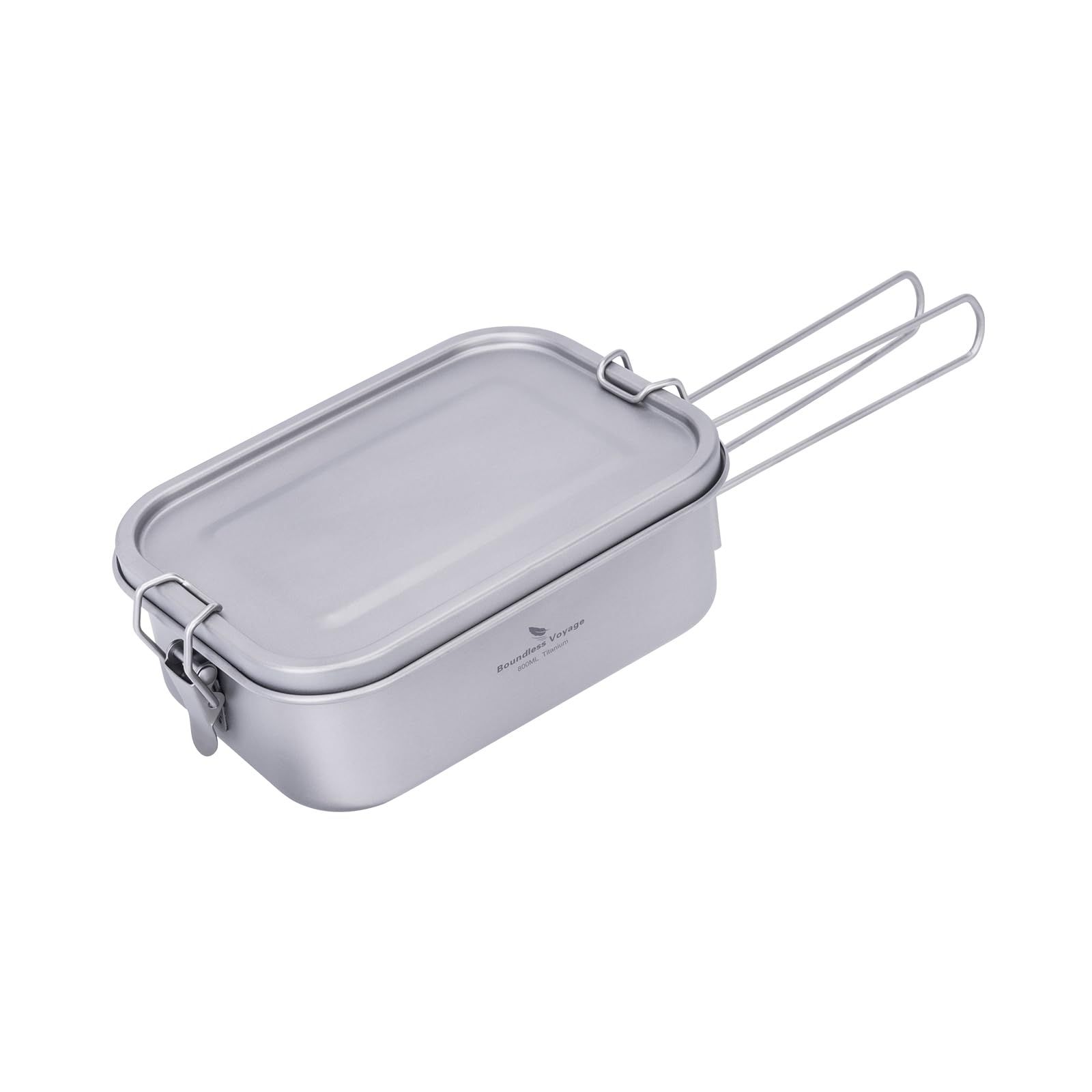 Boundless Voyage チタンメスティン キャンプ用飯ごう 炊飯 クッカー アウトドア調理器具 焚火 飯盒 軽量 コンパクト お弁当箱 ランチボックス ハンゴウ ソロキャンプ・登山用 野外用食器 (800ML)Ti2081Ct
