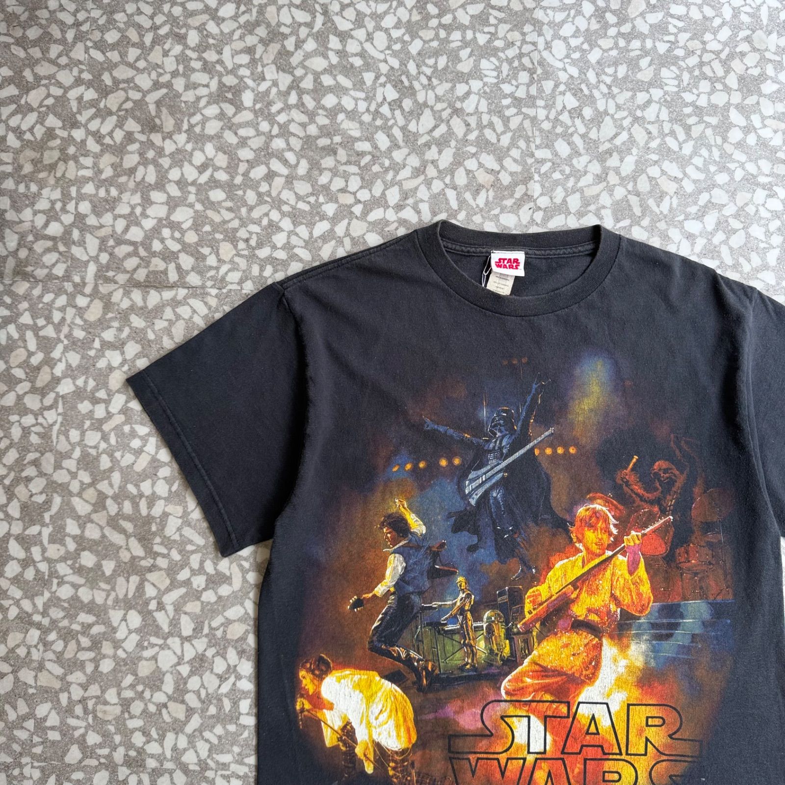 [ Archive アーカイブ Y2K ] STAR WARS / 00’s Design T-shirt スターウォーズ　ムービーTシャツ　ダースベイダー　ルーク・スカイウォーカー　レイア・オーガナ　ハン・ソロ　チューバッカ　C-3PO　R2-D2
