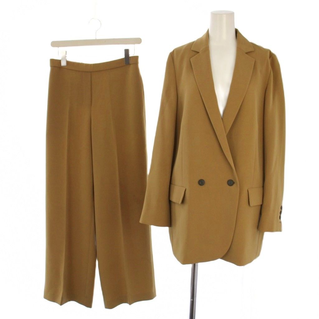 セオリー Theory 23AW NEW SYNTHETIC CREPE BOY JKT スーツ セットアップ 上下 テーラードジャケット スラックスパンツ 0 S キャメル /BM