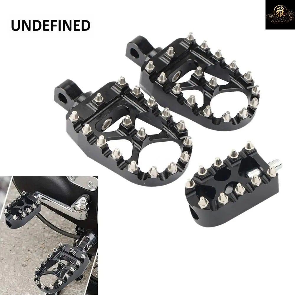オートバイ用フットペグ MX ワイドファットフットレスト ペダル シフトペグ付き ハーレー スポーツスター 1200 ダイナ ストリートボブ