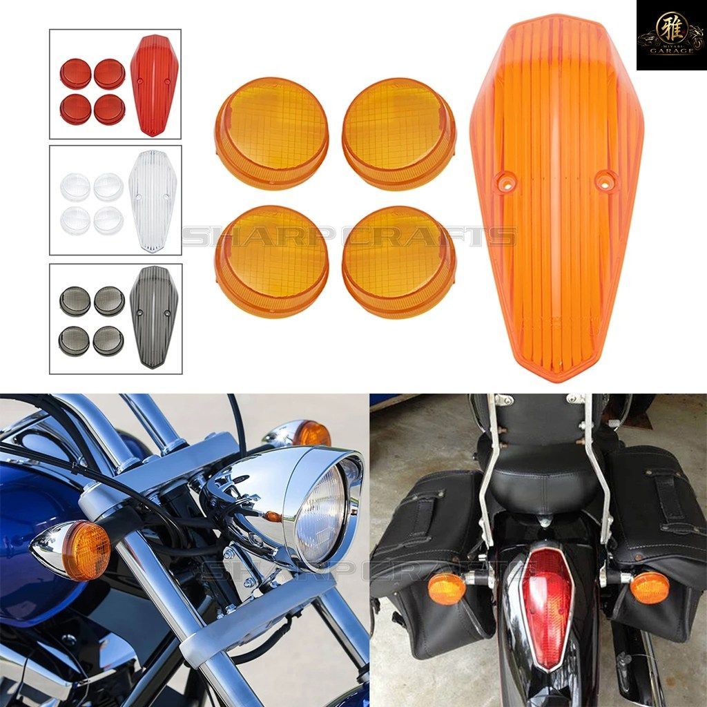 ホンダ OW VT750C AERO 2004-2023 VT1300CR/CT STATELINE INTERSTATE 2010-2016 オートバイ用ブレーキテールターンシグナルライトレンズ