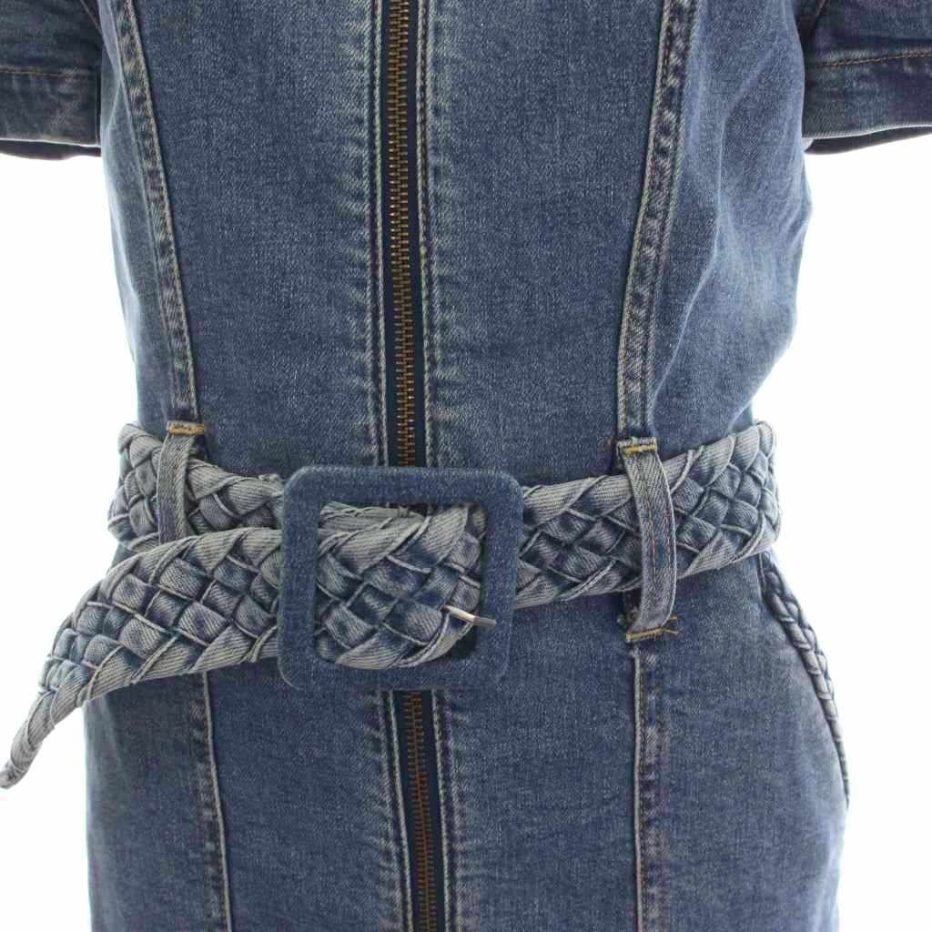 アリスオリビア alice + olivia JEANS デニム ワンピース ミニ 0 青