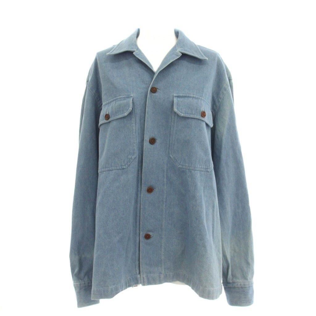 サルヴァトーレ ピッコロ SALVATORE PICCOLO デニムシャツ 長袖 M 青 ブルー 1125-343-8805 /☆G14