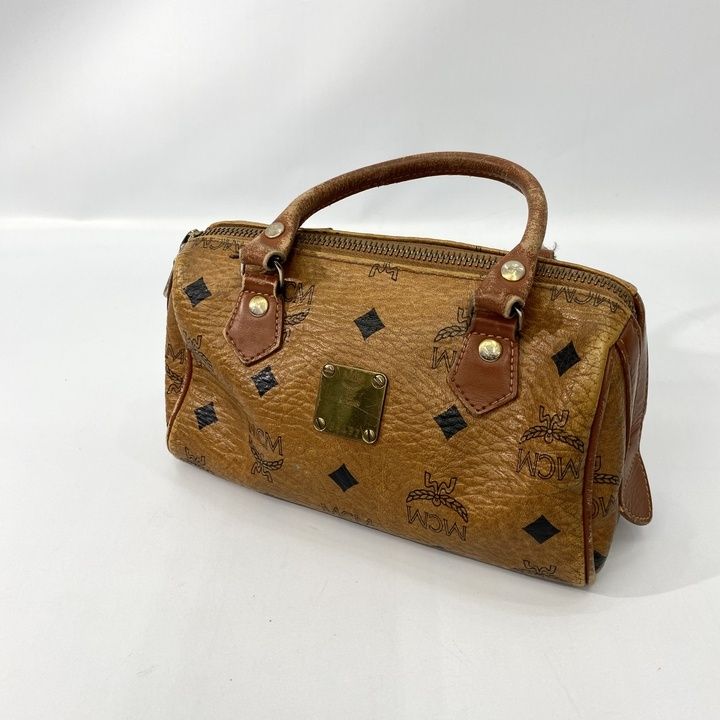 MCM エムシーエム ミニ ボストン バッグ ハンドバッグ ヴィセトス