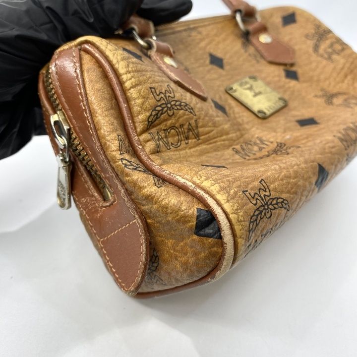 MCM ヴィセトス ミニボストン ハンドバッグ レザー ブラウン エムシーエム MCM エムシーエム ミニ ボストン バッグ ハンドバッグ ヴィセトス