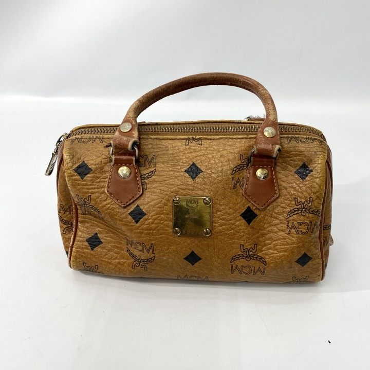 MCM エムシーエム ミニ ボストン バッグ ハンドバッグ ヴィセトス