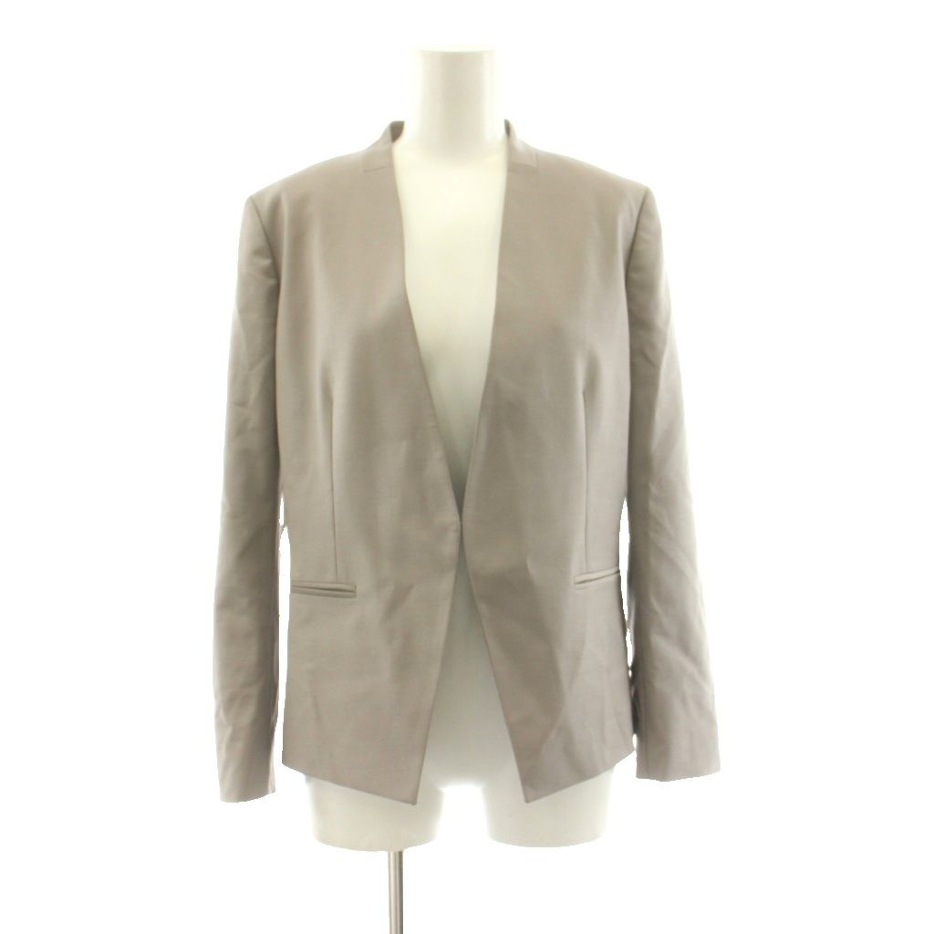 セオリーリュクス theory luxe EXECUTIVE DONNA3 ノーカラージャケット ウール 38 グレー 03-2304192 /KU 19