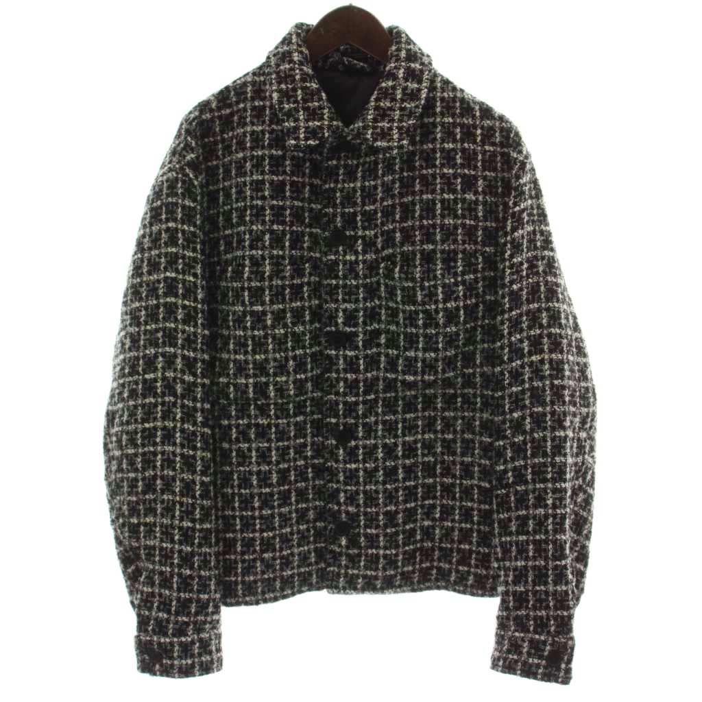 ZARA ツイードジャケット ザラ M ツイード - 黒 長袖 ZARAのフリマ 