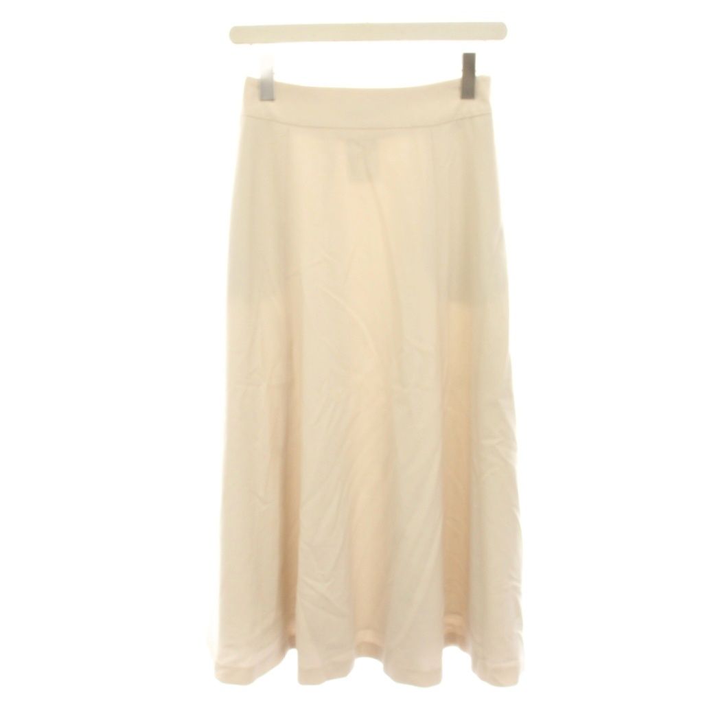 セオリーリュクス theory luxe 23AW new saxony light mayi フレアスカート ミモレ ロング ウール 36 アイボリー /HN1