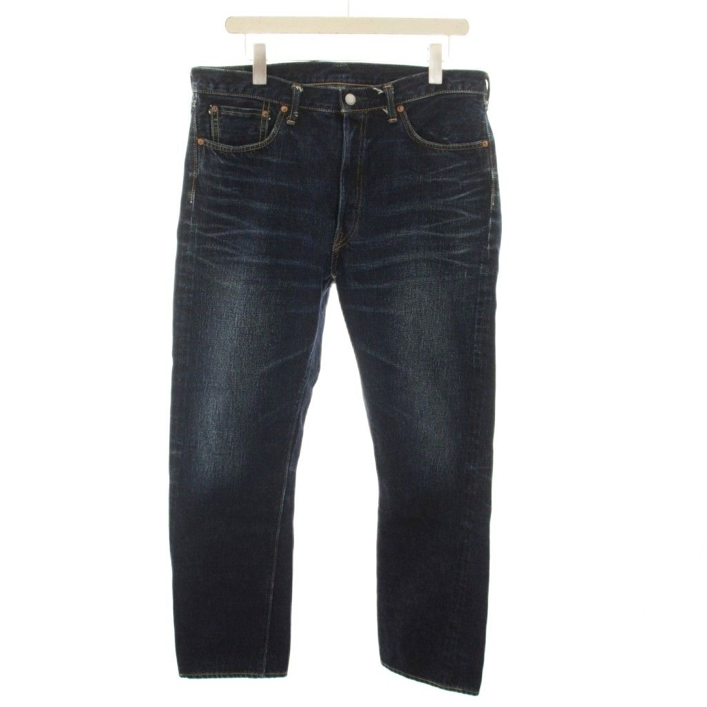 フルカウント FULLCOUNT テーパードデニム Tapered Denim デニムパンツ ジーンズ ボタン付近 36 紺 ネイビー 1110XX /YT
