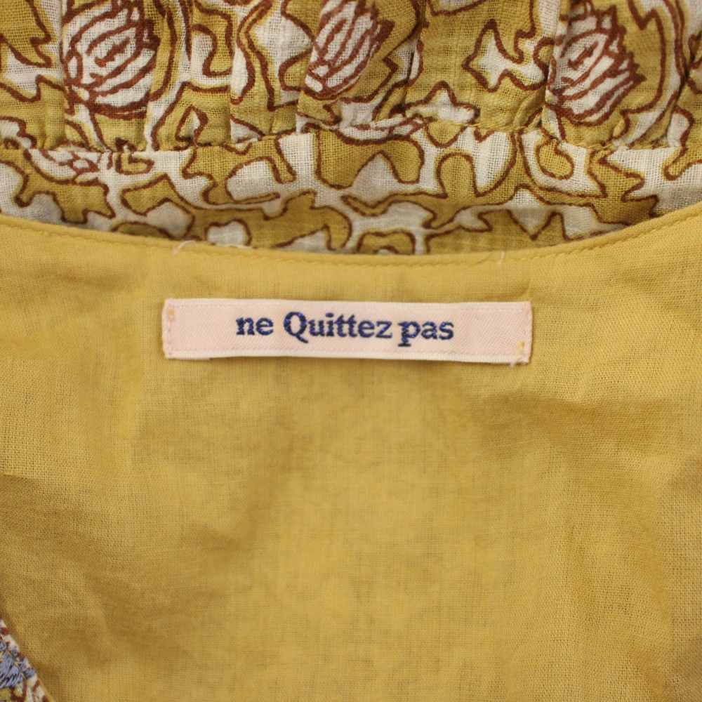 ヌキテパ NE QUITTEZ PAS! ドビーチェックリーフプリント ワンピース