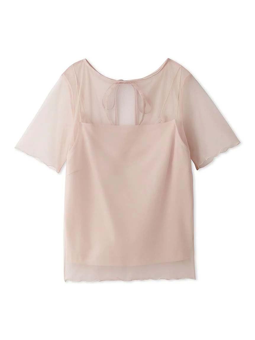 新品 シアーカットチュールトップス