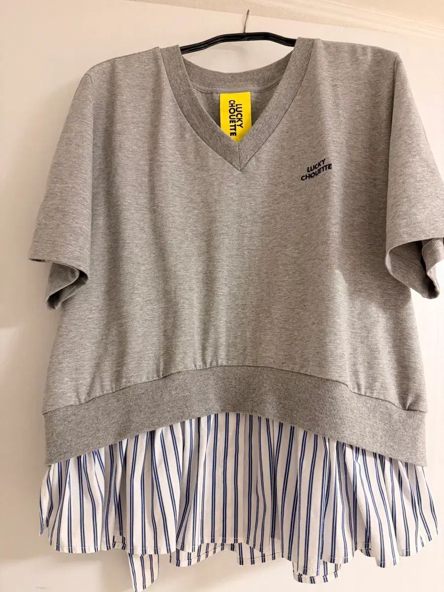 LUCKY CHOUETTE ラッキーシュエトゥ グレー スウェット ブラウス