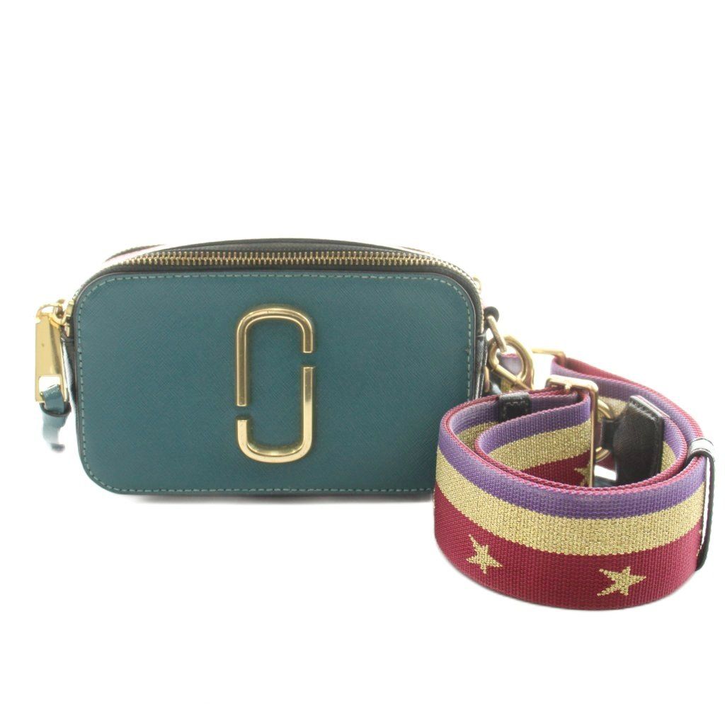 マークジェイコブス MARC JACOBS ザ スナップショット ショルダーバッグ レザー 緑 グリーン ボルドー M0010972 /KU 37