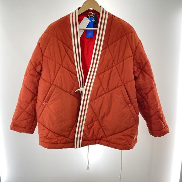【中古】adidas CLOT WRAP JACKET BY EDISON CHEN vermillion サイズ2XL オレンジ[91]