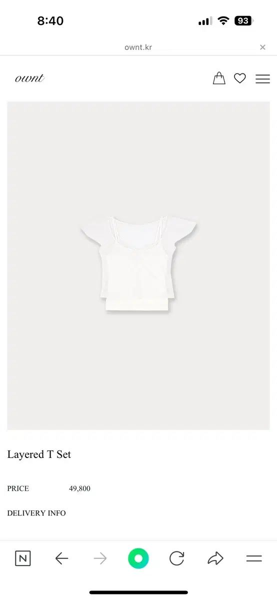 OWNT オンt レイヤード Tシャツ ブラック ピンク (新品)