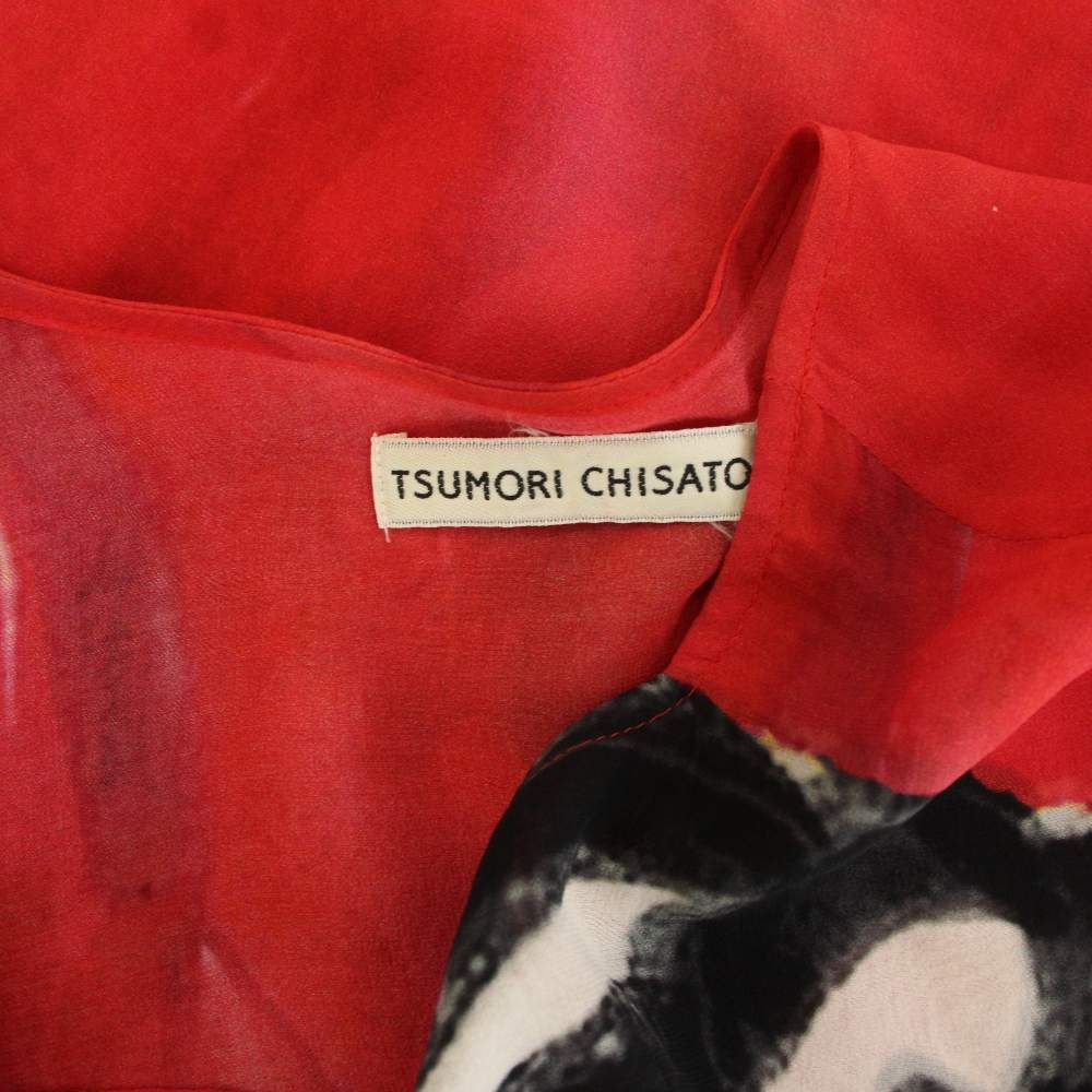 ツモリチサト TSUMORI CHISATO ワンピース ひざ丈 絹 シルク リボン