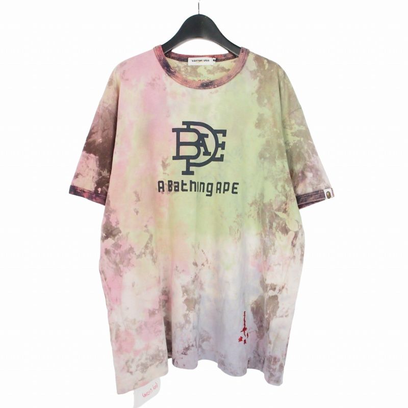 カタリスト CVTVLIST エイプボディ タイダイ ブリーチ加工 Tシャツ カットソー 半袖 XL マルチカラー
