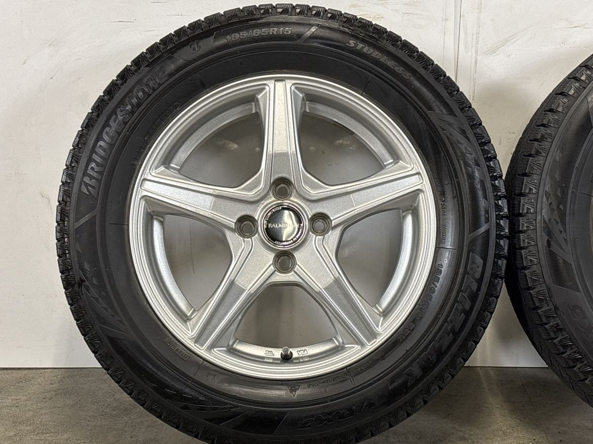 良好品】バルミナ 15in 5.5J +45 PCD100 ブリヂストン ブリザック VRX3