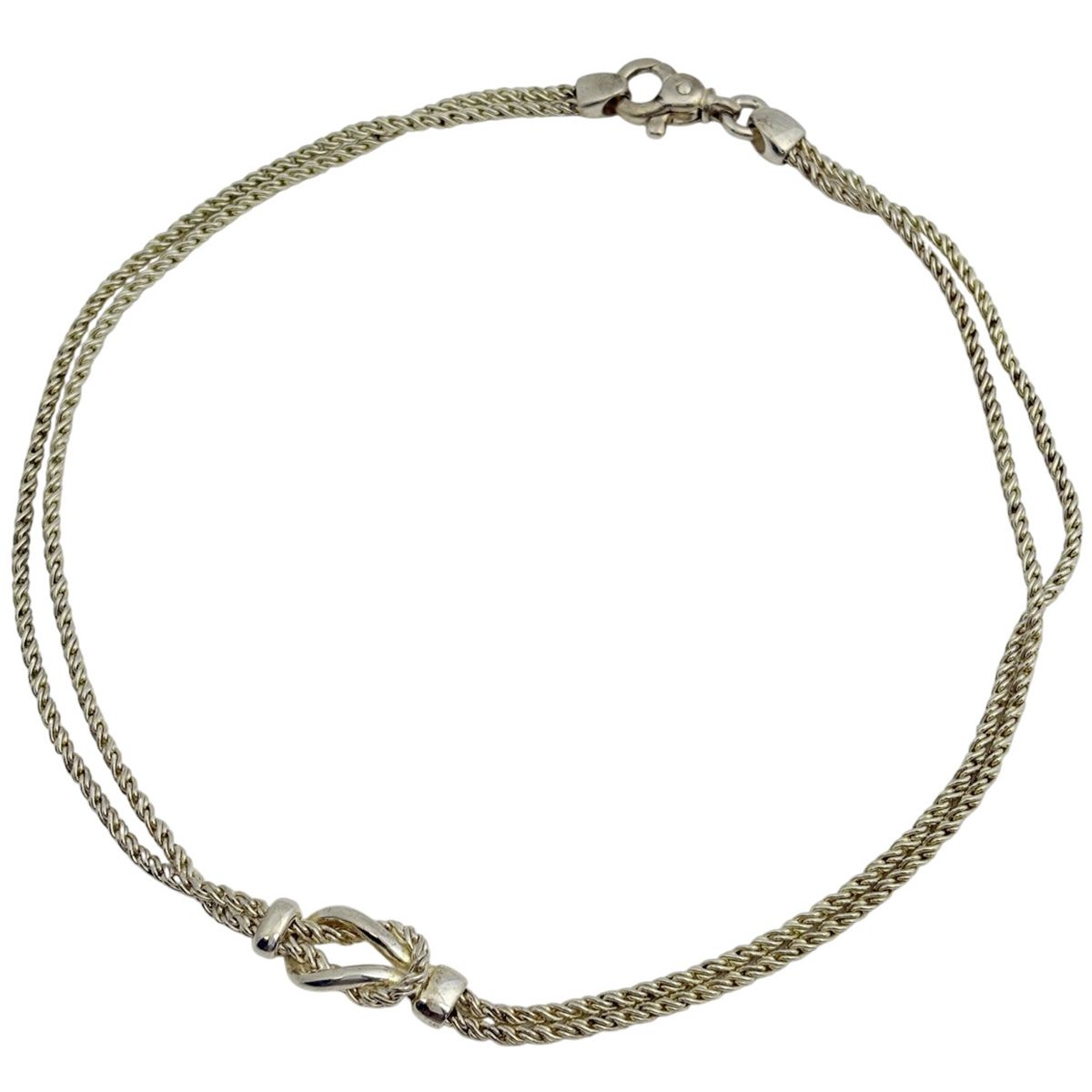 ティファニー TIFFANY&Co. ダブルロープ ネックレス センターノット シルバー925 シルバー レディース 【中古】