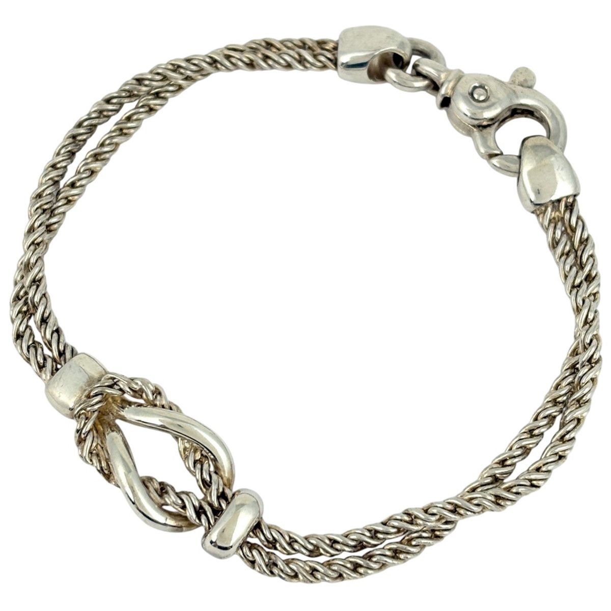 ティファニー TIFFANY&Co. ノット ダブルロープ ブレスレット シルバー925 シルバー レディース 【中古】