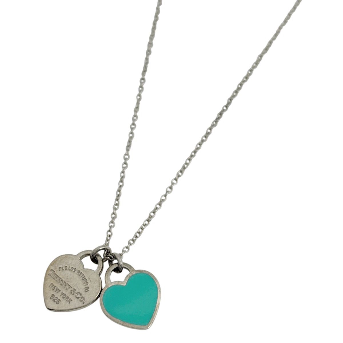 ティファニー TIFFANY&Co. リターントゥティファニー ダブルハート ネックレス ハートタグ シルバー925 シルバー レディース 【中古】