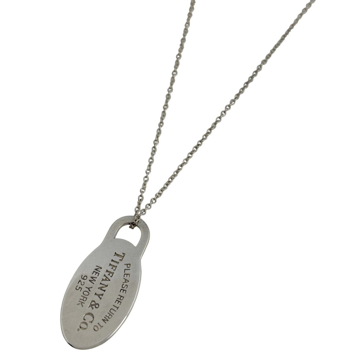 ティファニー TIFFANY&Co. リターン トゥ ティファニー ネックレス オーバルタグ シルバー925 シルバー レディース 【中古】
