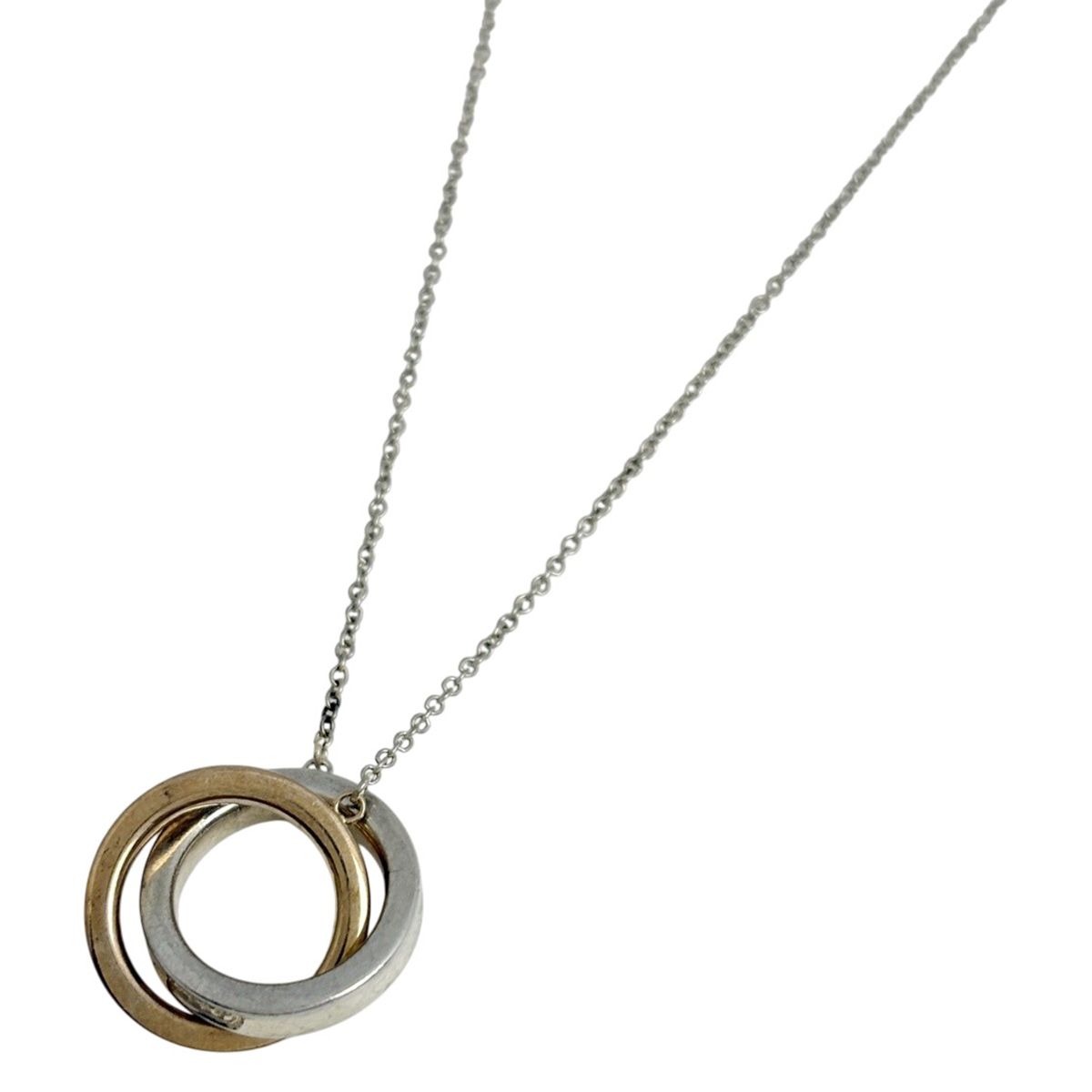 ティファニー TIFFANY&Co. インターロッキング サークル ネックレス 1837 シルバー925 メタル シルバー レディース 【中古】
