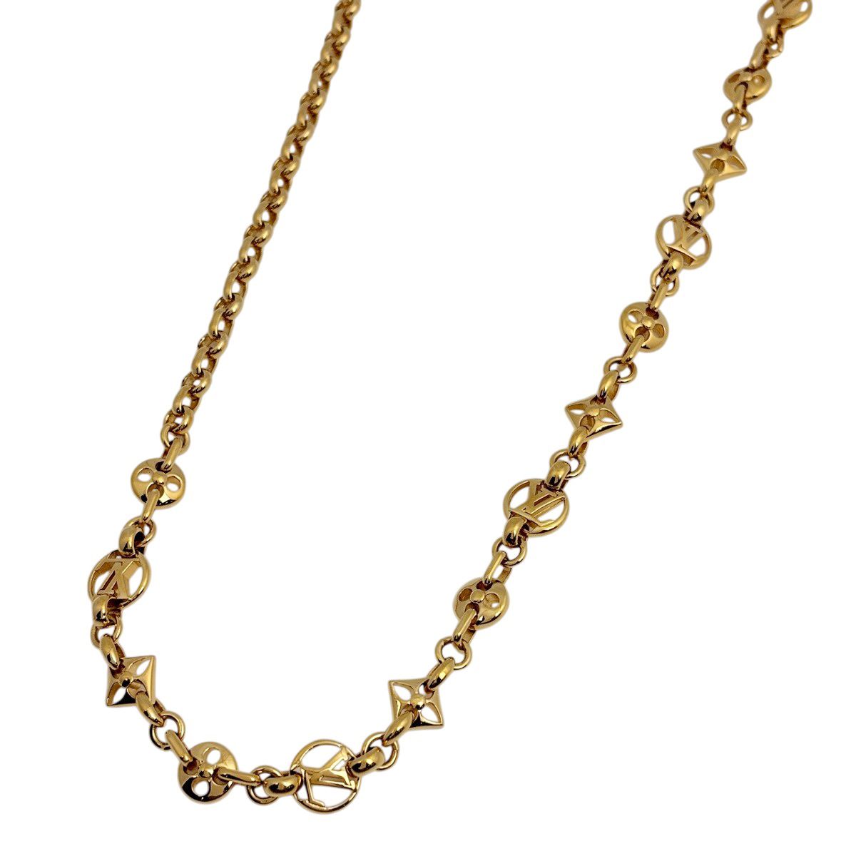 ルイ・ヴィトン Louis Vuitton クレイジー イン ロック ネックレス GP ゴールド レディース 【中古】