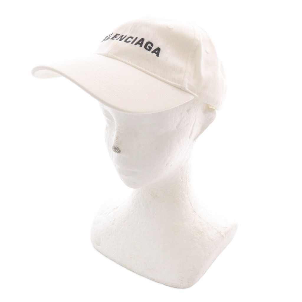 バレンシアガ BALENCIAGA 帽子 ロゴ キャップ L 58cm 白 - メルカリ