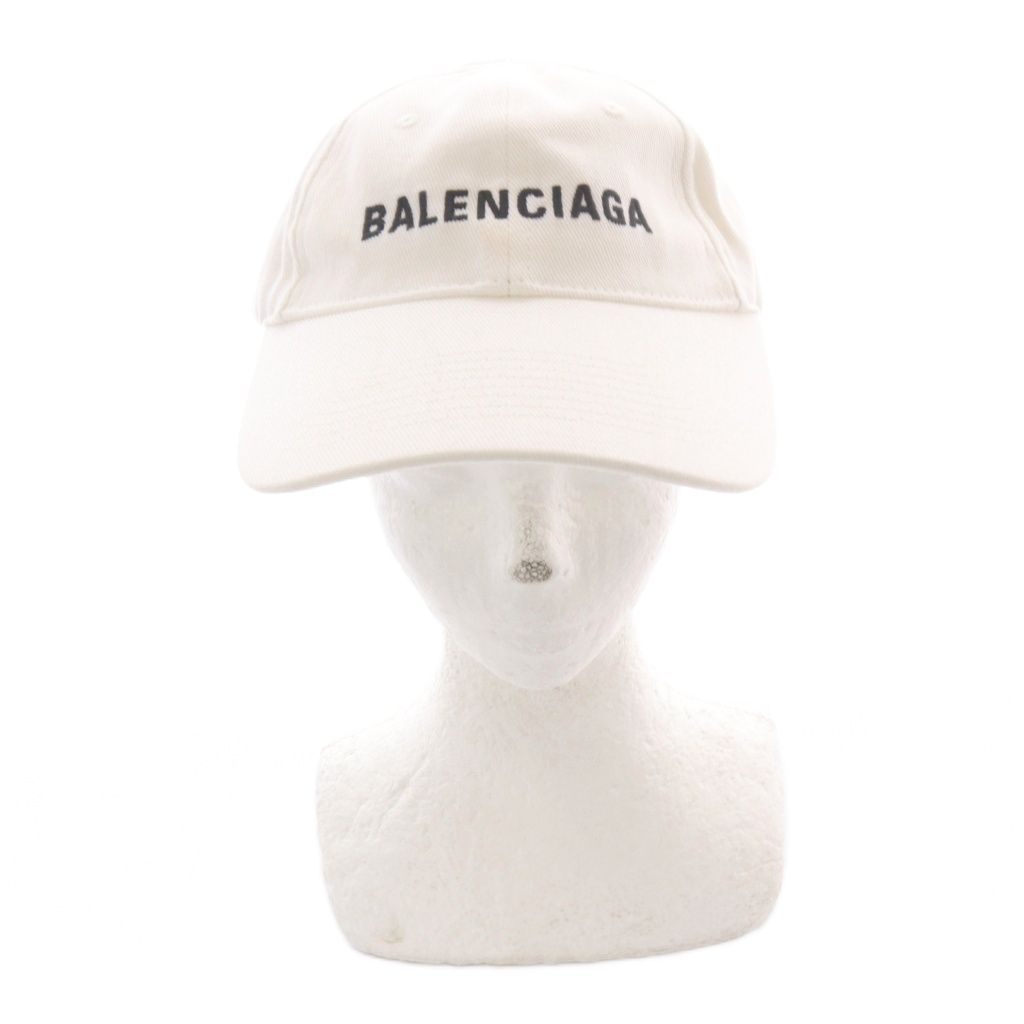 バレンシアガ BALENCIAGA 帽子 ロゴ キャップ L 58cm 白 - メルカリ