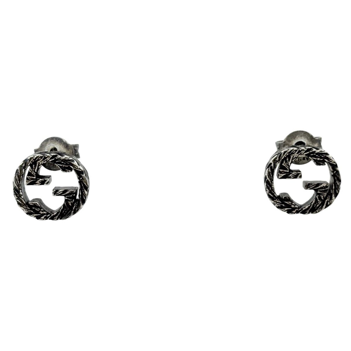 グッチ GUCCI インターロッキングG ピアス シルバー925 シルバー レディース 【中古】