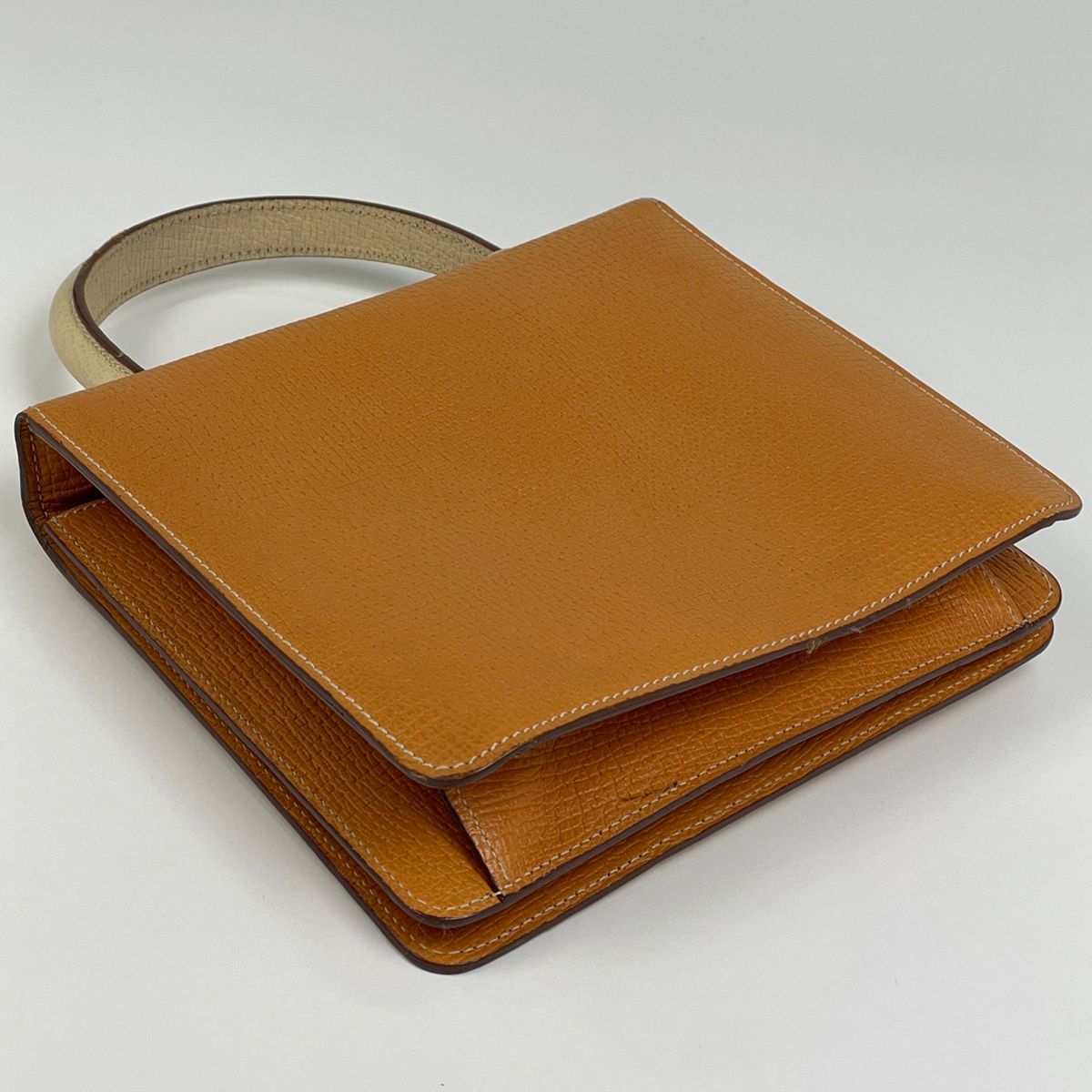 ロエベ LOEWE バルセロナ ハンドバッグ 2WAY レザー オレンジ イエロー
