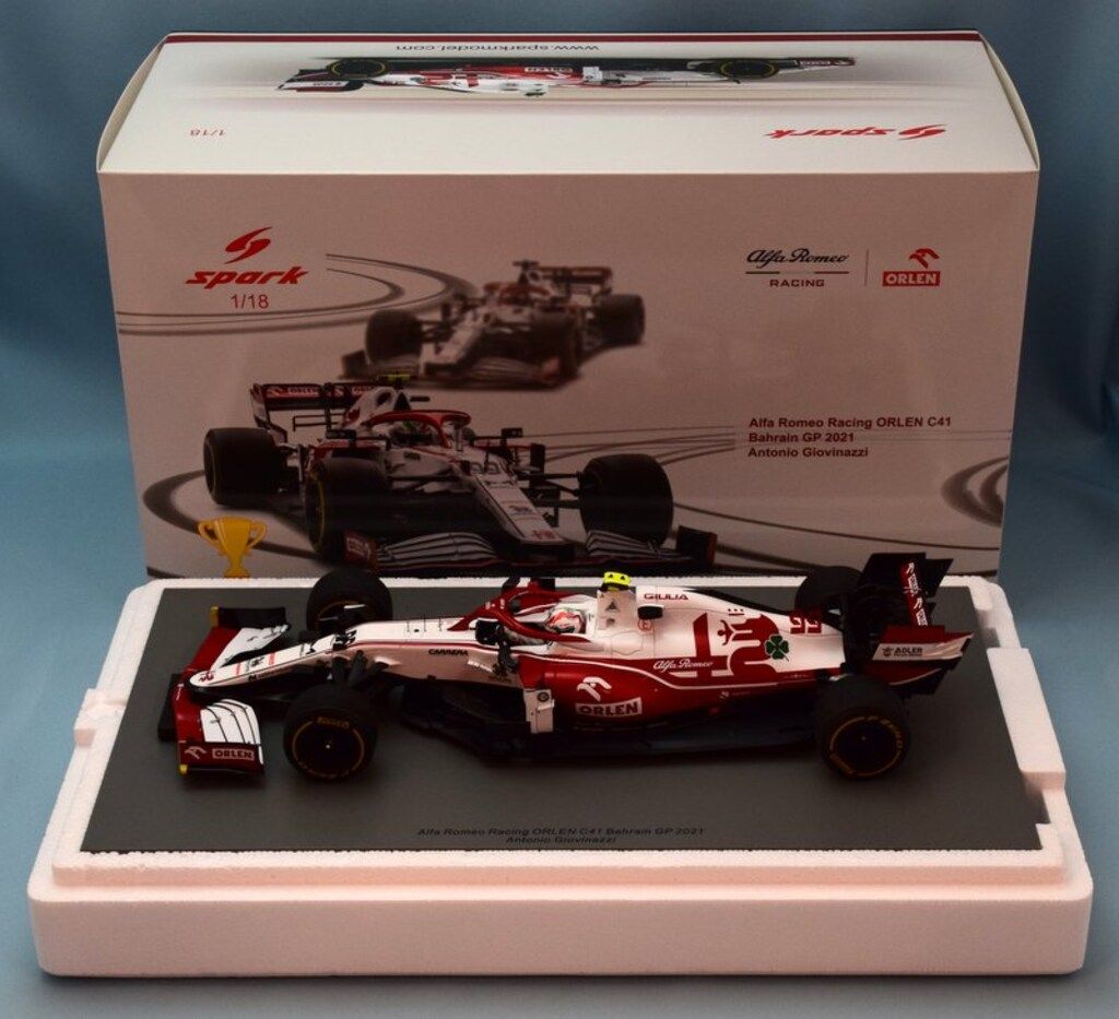 MINIMAX 1/18 Spark model Alfa Romeo Racing ORLEN C41 No.99 Bahrain GP 2021 18S579
