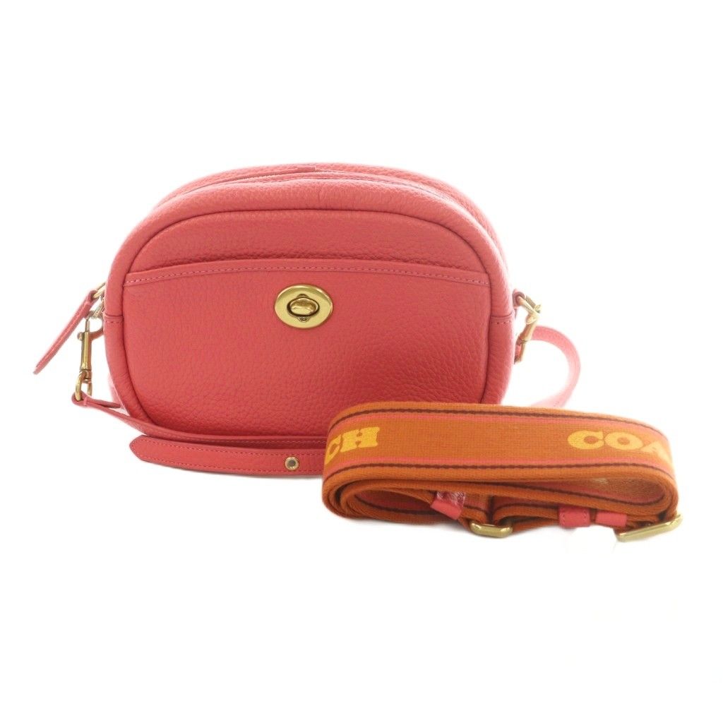 コーチ COACH カメラバッグ クロスボディバッグ ショルダーバッグ ペブルレザー ピンク C4813 /MI ■OS