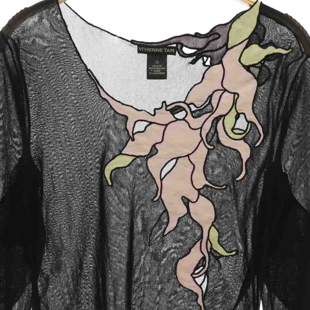 ヴィヴィアンタム VIVIENNE TAM パワーネット刺繍デザインカットソー
