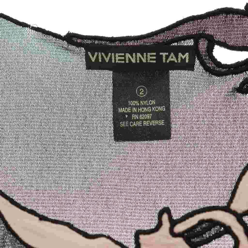 ヴィヴィアンタム VIVIENNE TAM パワーネット刺繍デザインカットソー