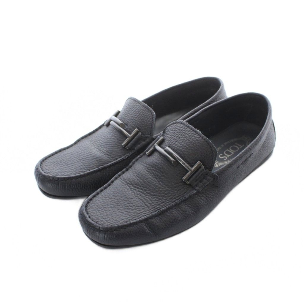 トッズ TOD'S シティ ゴンミーニ ドライビングシューズ 7 26cm 黒 ブラック レザー 本革 /RI ■OS