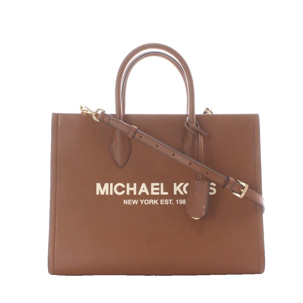 マイケルコース MICHAEL KORS ミレラ トートバッグ ハンドバッグ ショルダーバッグ 2way 茶 ブラウン ロゴプリント 35S2G7ZT7L /RI ■OS