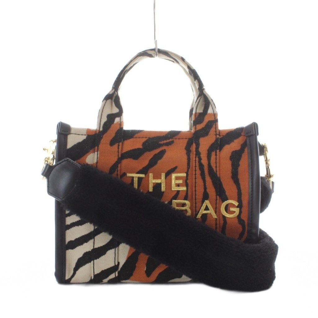 マークジェイコブス MARC JACOBS 2WAYバッグ トートバッグ ハンドバッグ ショルダーバッグ 2way オレンジ ベージュ 黒 ブラック タイガー柄 /RI ■OS